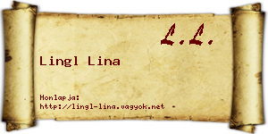 Lingl Lina névjegykártya
